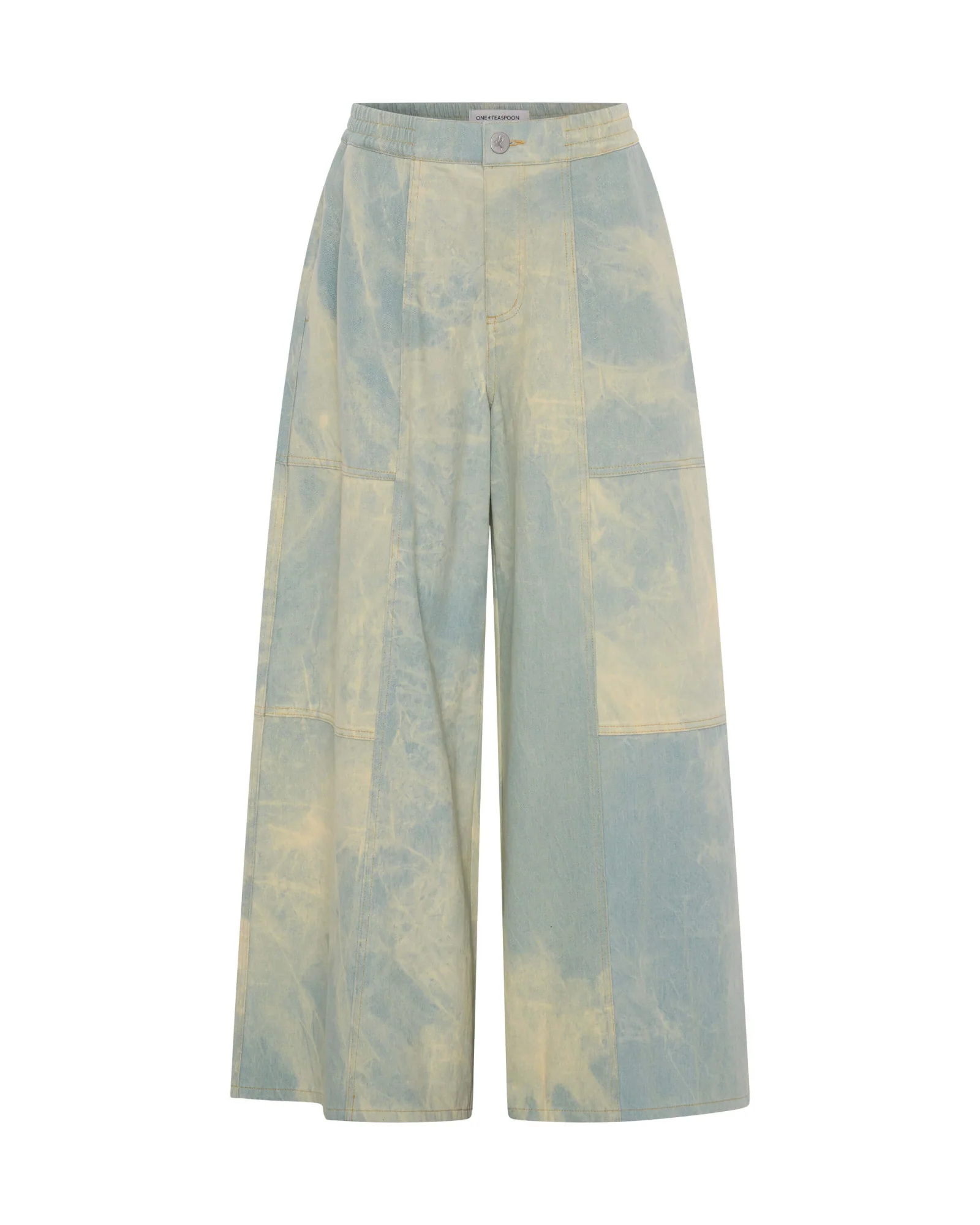 Palazzo Mid Waist Denim Jeans - Image 6