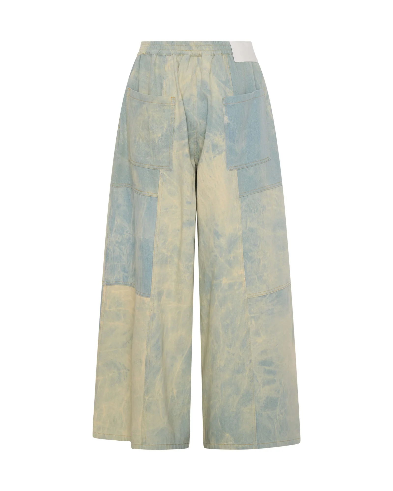 Palazzo Mid Waist Denim Jeans - Image 7