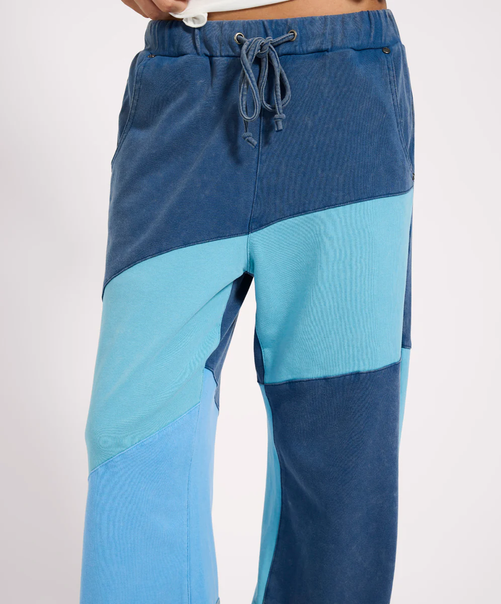 PATCHWORK WIDE LEG FLEECE SWEATPANTS - Image 6