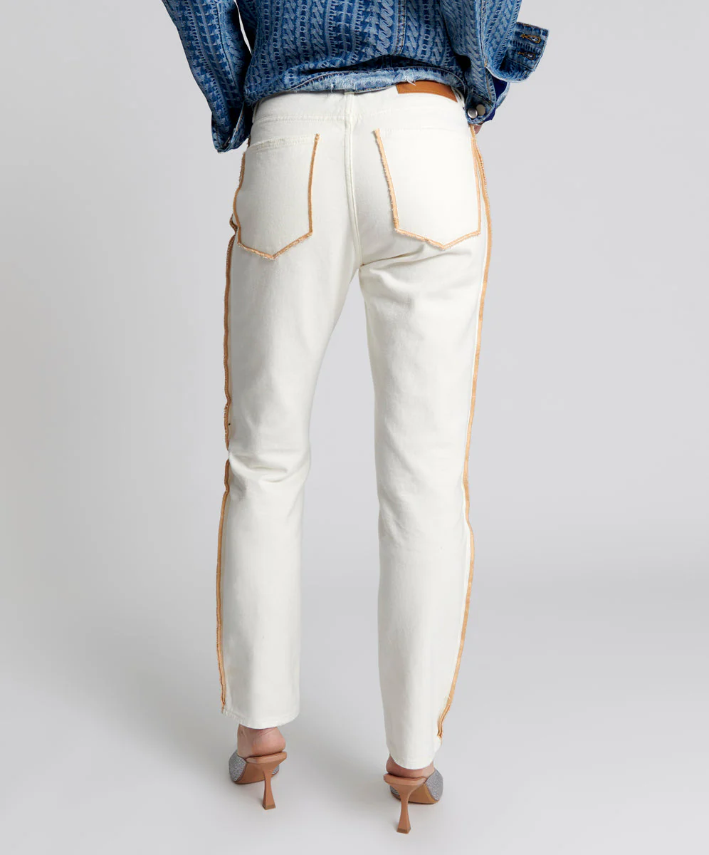 Awesome Baggies High Waist Straight Leg Denim Jeans - Pearl - Image 4