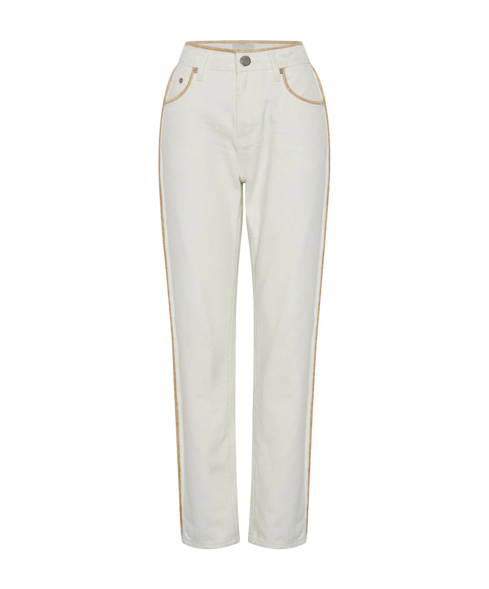 Awesome Baggies High Waist Straight Leg Denim Jeans - Pearl - Image 6