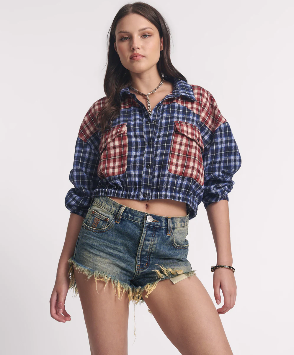 Outlaws Low Waist Mid Length Denim Shorts - Phoenix Blue - Image 2