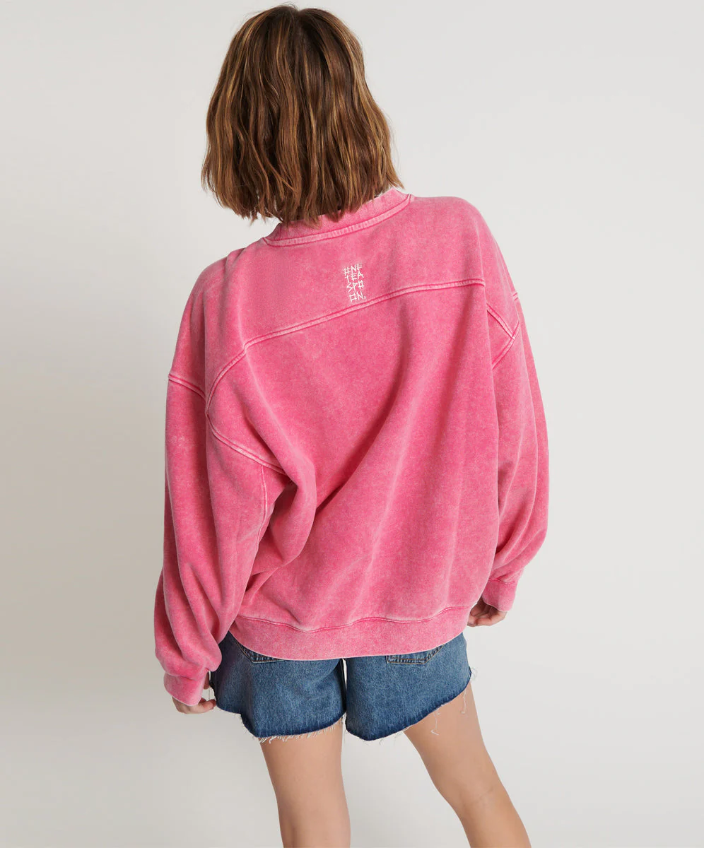 PINK BOWER BIRD RETRO SWEATER - Image 3