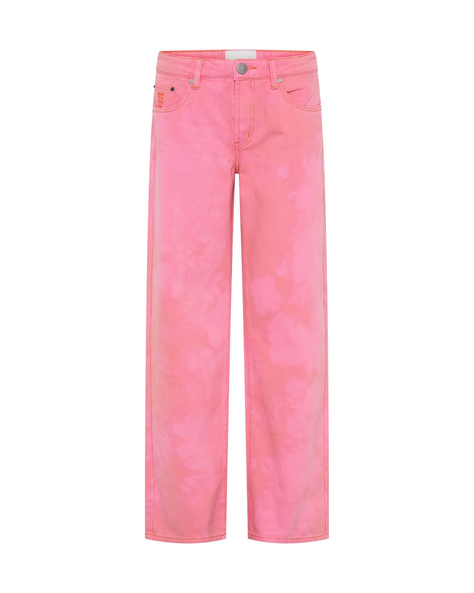 Jackson Mid Waist Wide Leg Denim Jeans - Pink Kiss - Image 6