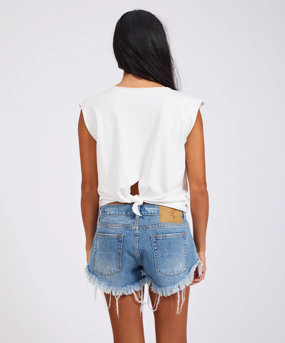 Plain White Vintage Tank - White - Image 5