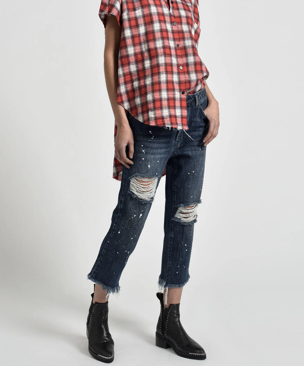 Hooligans Low Waist Relaxed Straight Leg Denim Jeans - Pop Cult - Image 2