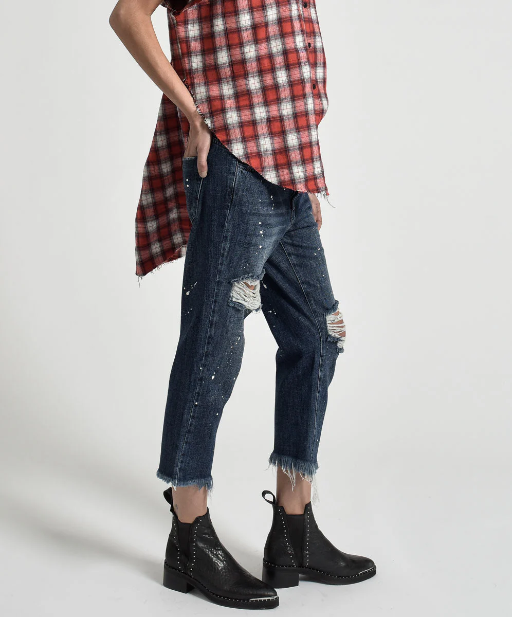 Hooligans Low Waist Relaxed Straight Leg Denim Jeans - Pop Cult - Image 5