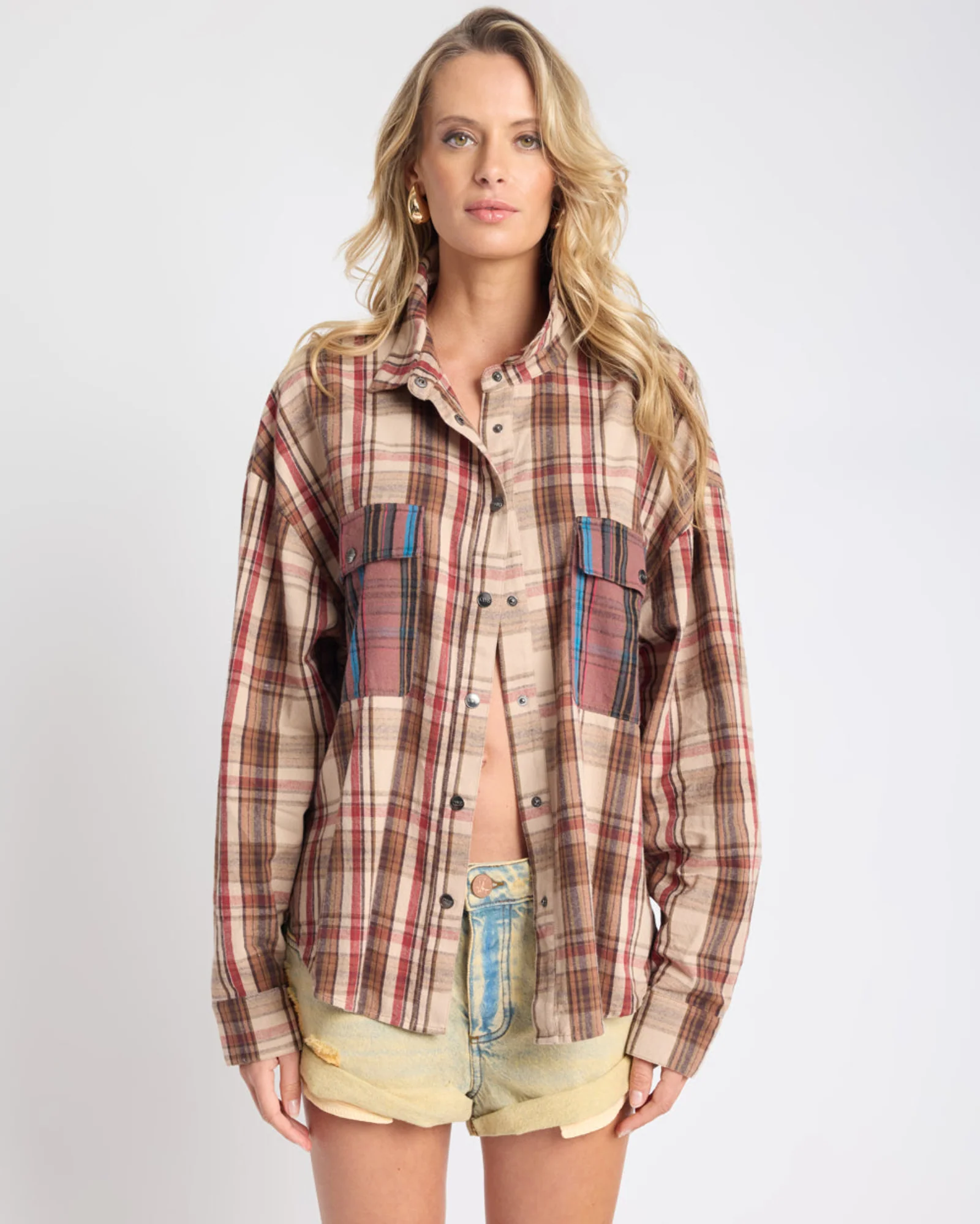 Prairie Check Daria Shirt - Sand Check - Image 3