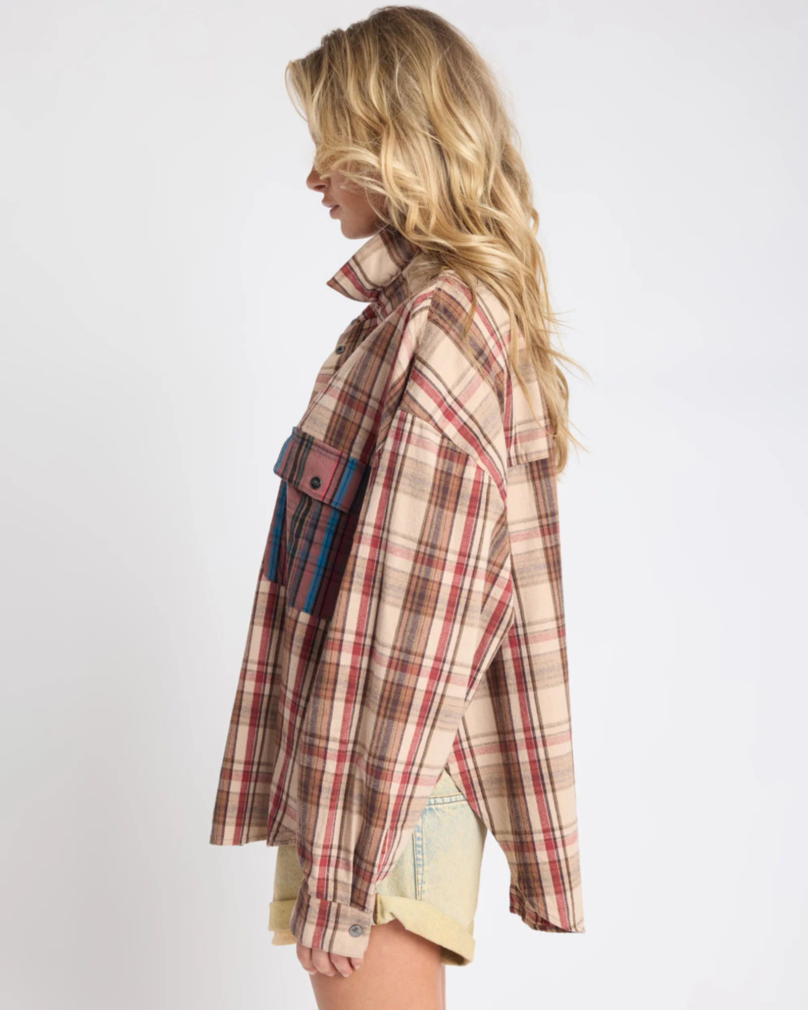 Prairie Check Daria Shirt - Sand Check - Image 4