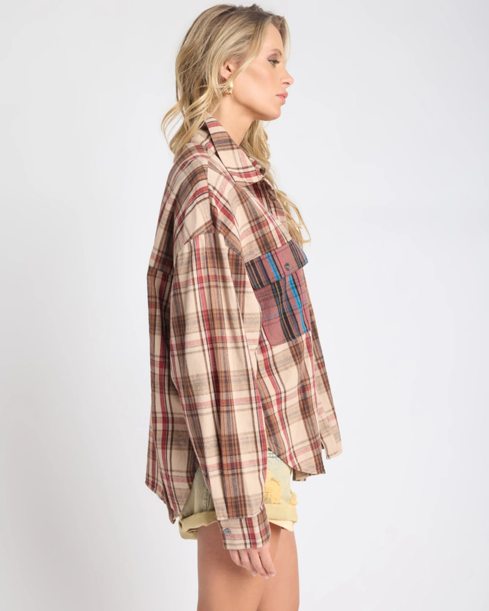 Prairie Check Daria Shirt - Sand Check - Image 6