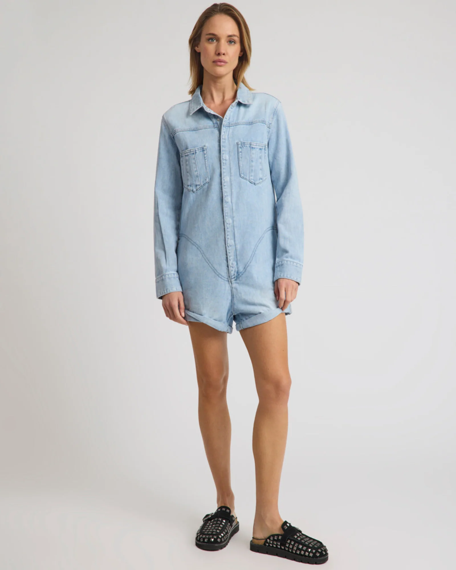 Prophecy Denim Jumpsuit - Blue Latte - Image 2