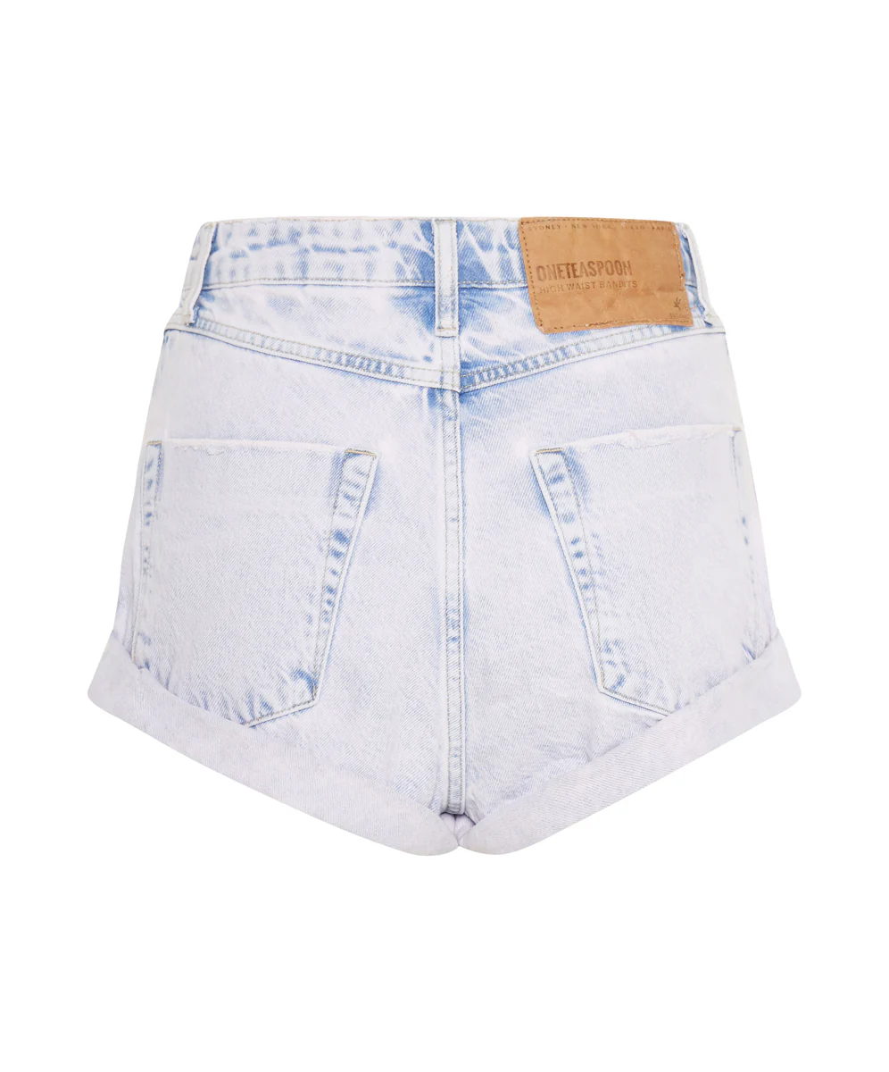 Bandits High Waist Denim Shorts - Purple Haze - Image 8