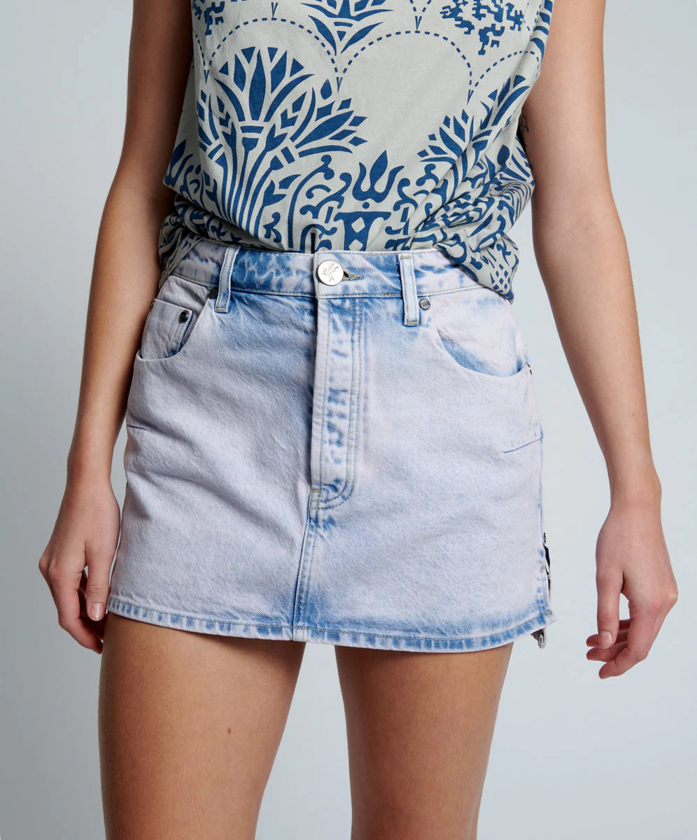 PURPLE HAZE VANGUARD MID RISE RELAXED DENIM MINI S - Image 2