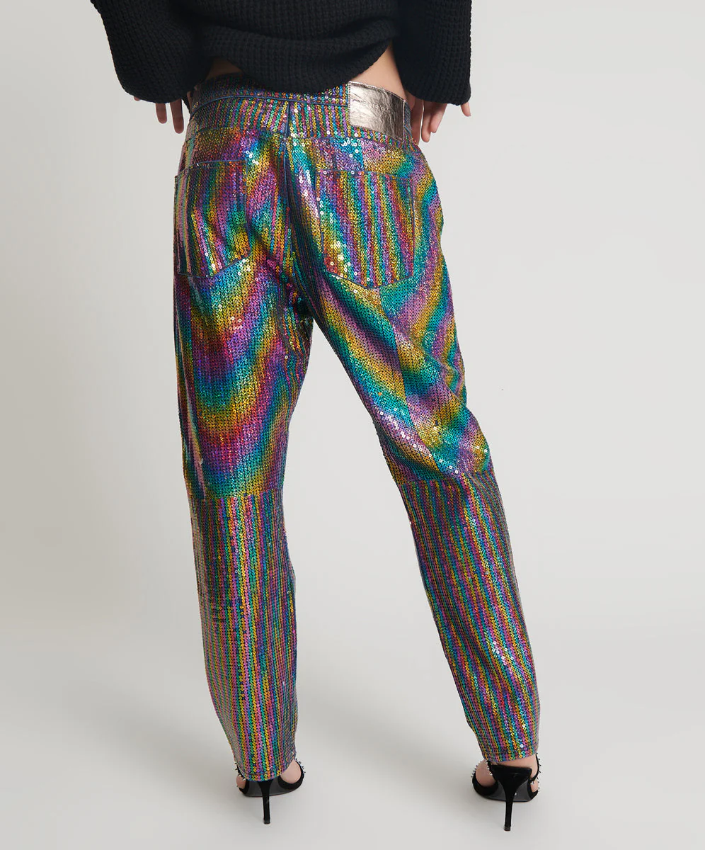 Bandits Low Waist Boyfriend Denim Jeans - Rainbow - Image 4