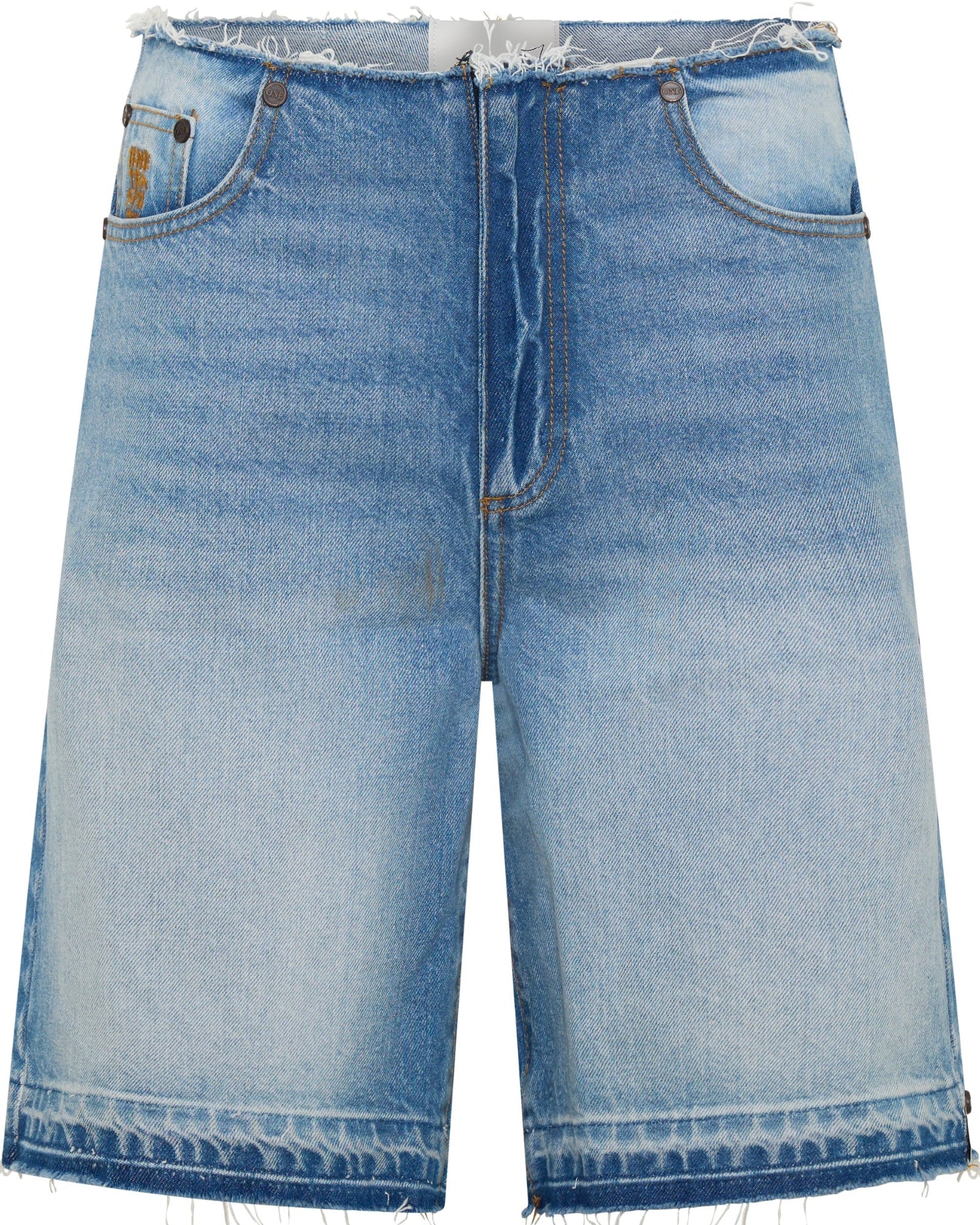 Rambler Mid Waist Wide Leg Boyfriend Denim Shorts - Endless Summer Blue - Image 10