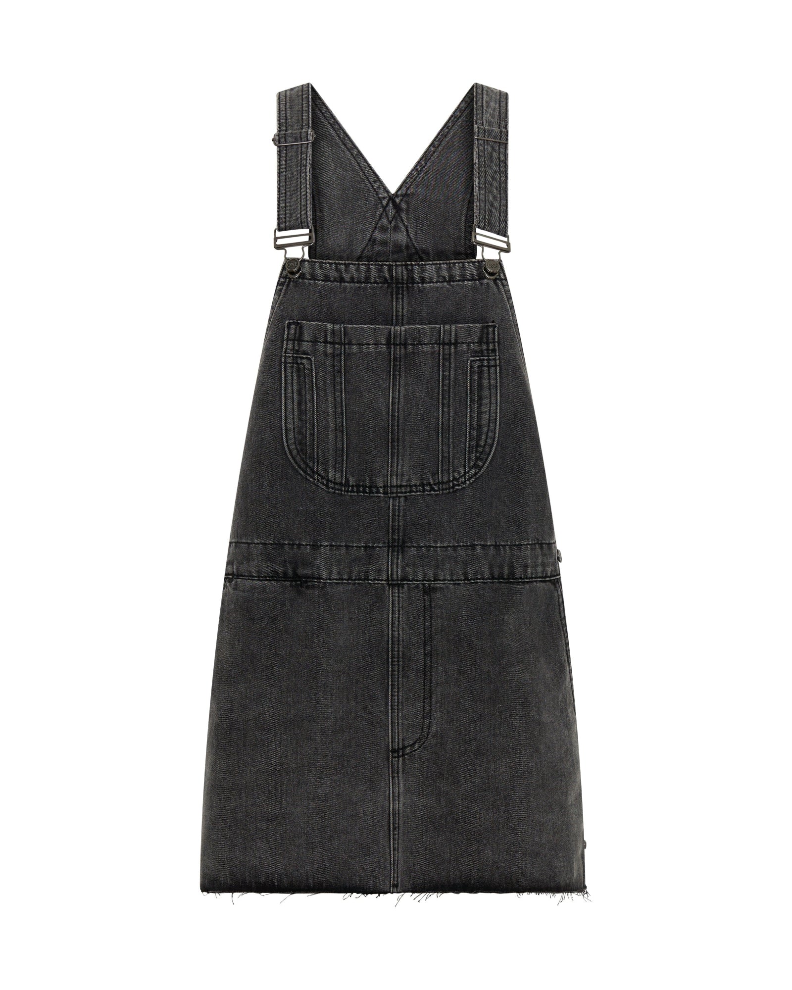 Raven Denim Mini Pini Dress - Washed Black - Image 10