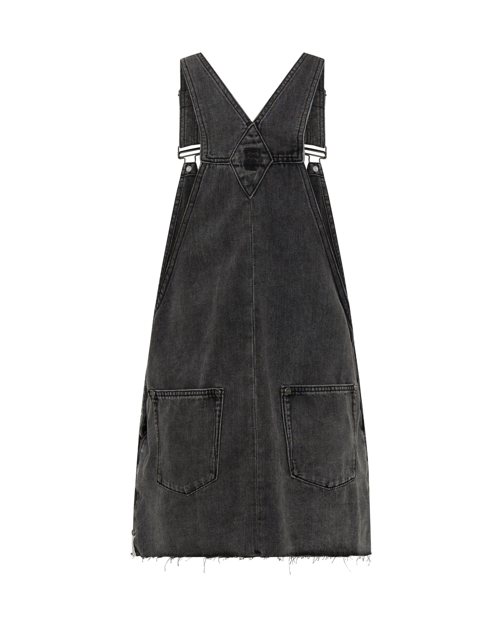 Raven Denim Mini Pini Dress - Washed Black - Image 11