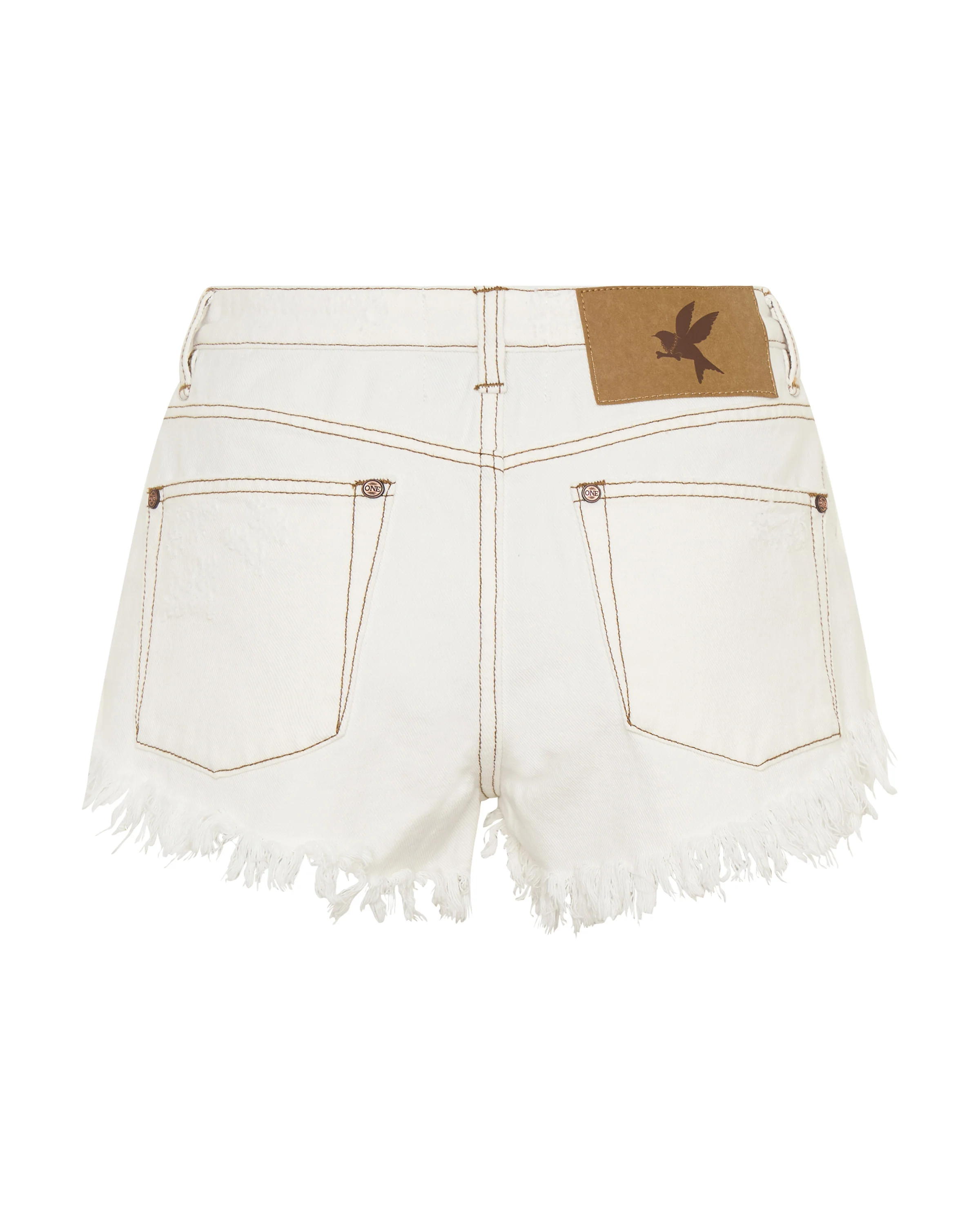 Renegades High Waist Denim Shorts - White Beauty - Image 11