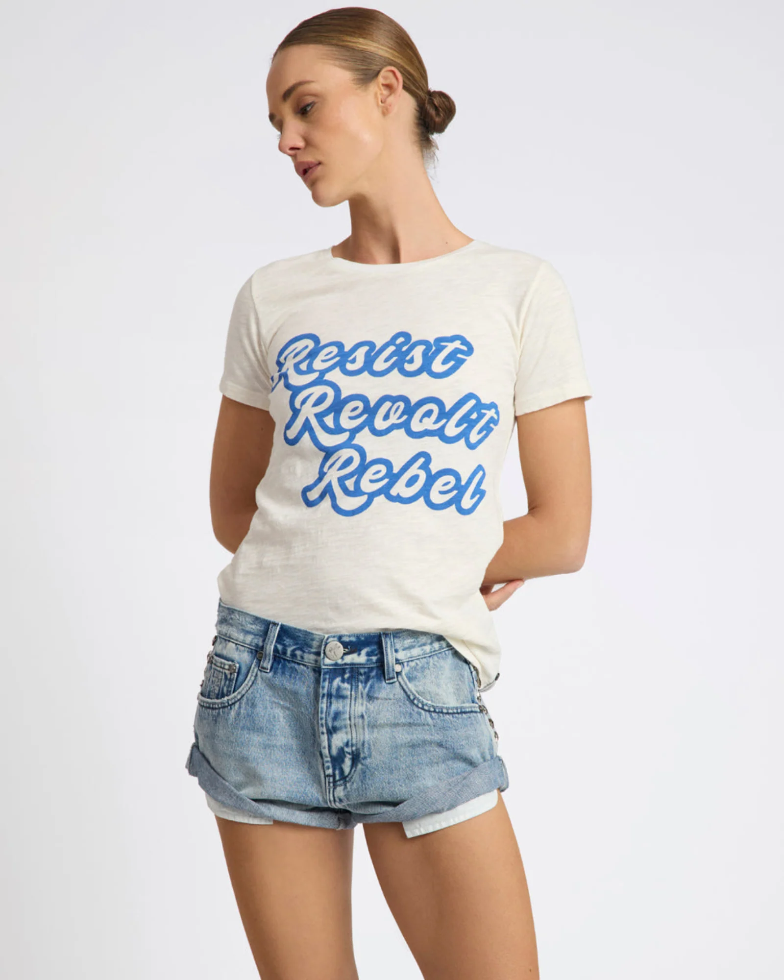 25th Anniversary Resist Revolt Rebel Tee - White - Image 3