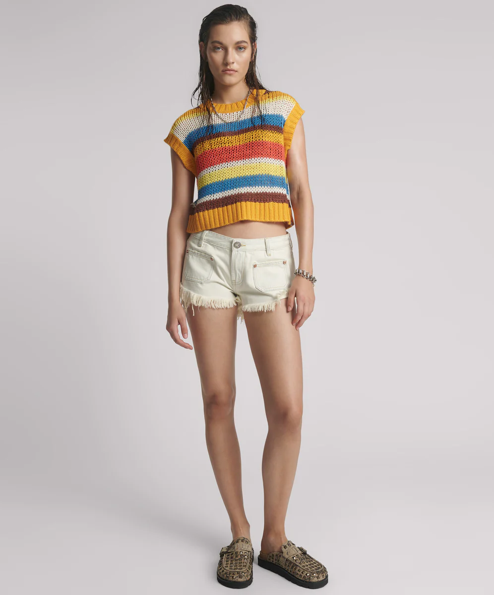 Retro Dukes Low Waist Mini Denim Shorts
