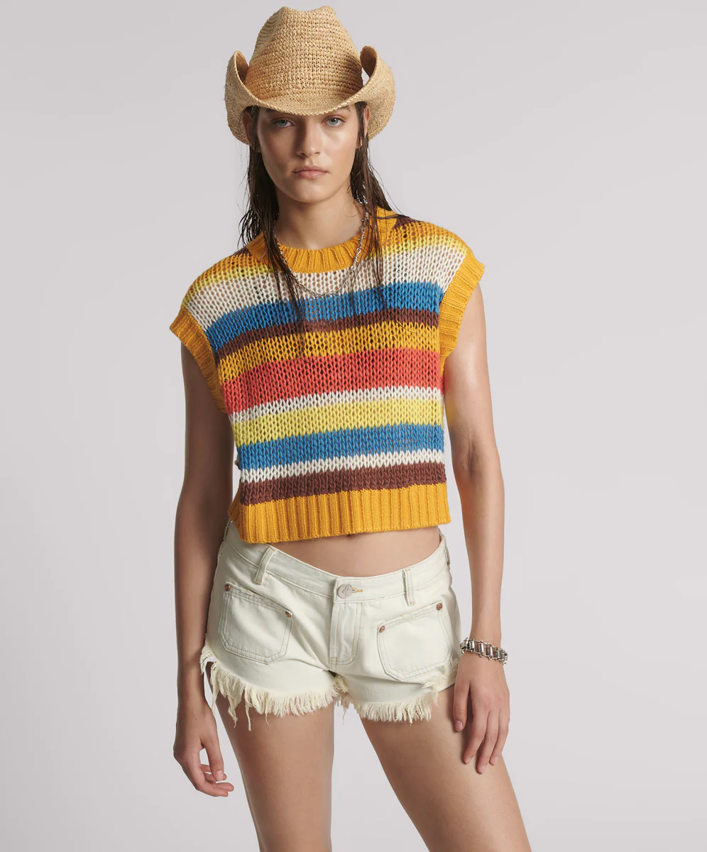 Retro Dukes Low Waist Mini Denim Shorts - Image 7