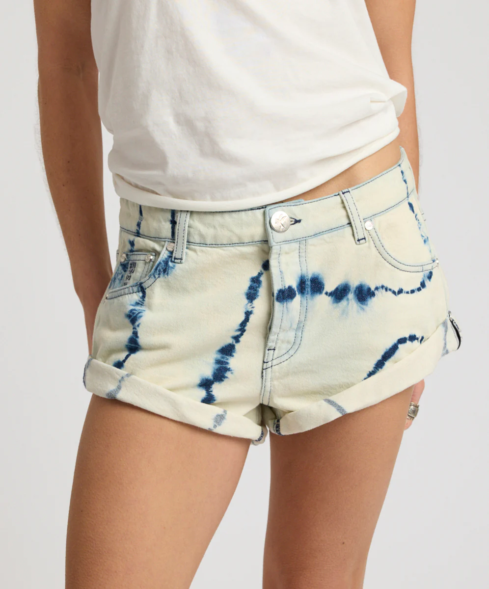 Revival Bandits Tie-Dye Low Waist Denim Shorts - Tie Dye Dreams - Image 4