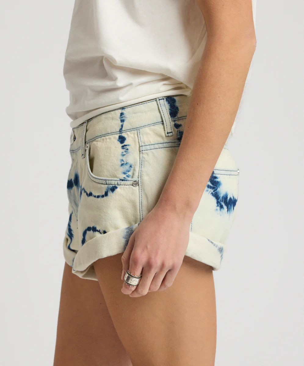 Revival Bandits Tie-Dye Low Waist Denim Shorts - Tie Dye Dreams - Image 5