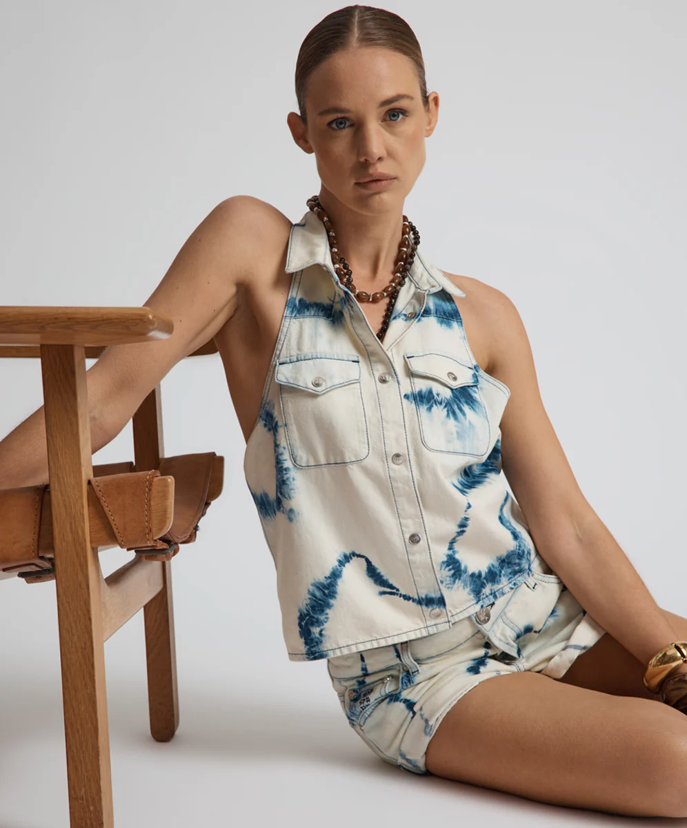 Revival Bandits Tie-Dye Low Waist Denim Shorts - Tie Dye Dreams - Image 9