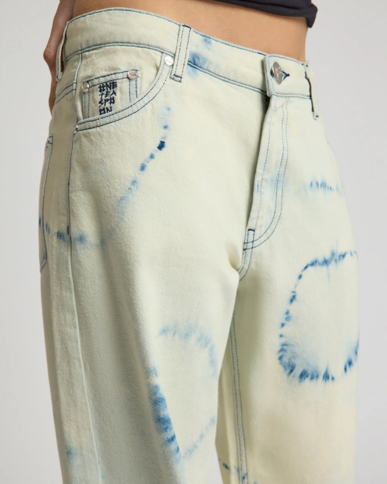 Revival Tie-Dye Lowriders Low Waist Wide Leg Denim - Tie Dye Dreams - Image 10