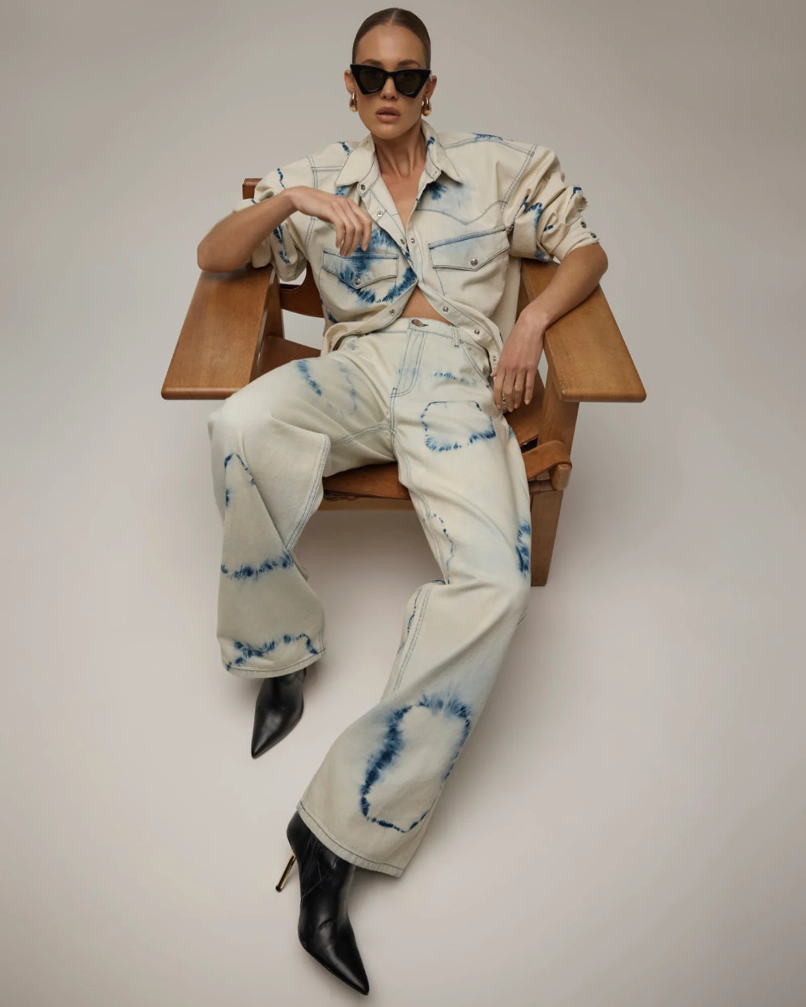 Revival Tie-Dye Lowriders Low Waist Wide Leg Denim - Tie Dye Dreams - Image 11