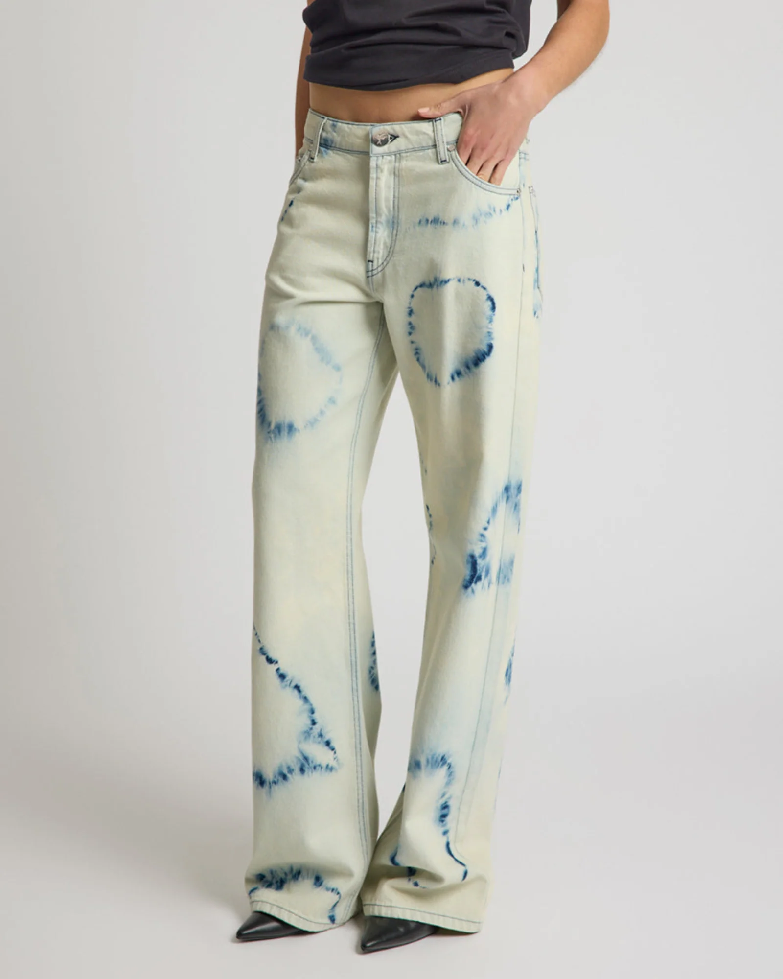 Revival Tie-Dye Lowriders Low Waist Wide Leg Denim - Tie Dye Dreams - Image 4
