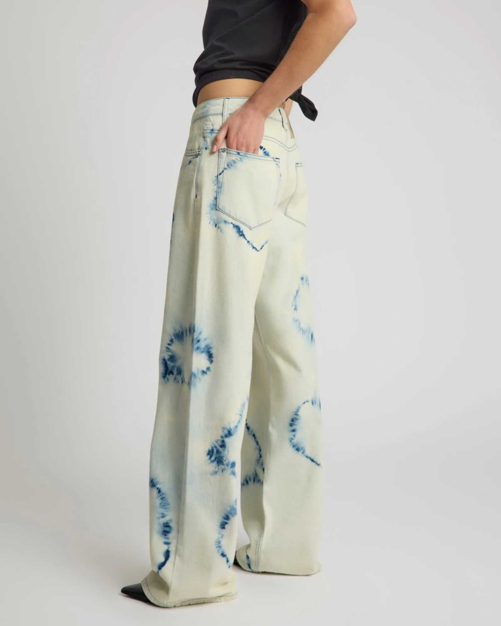 Revival Tie-Dye Lowriders Low Waist Wide Leg Denim - Tie Dye Dreams - Image 5