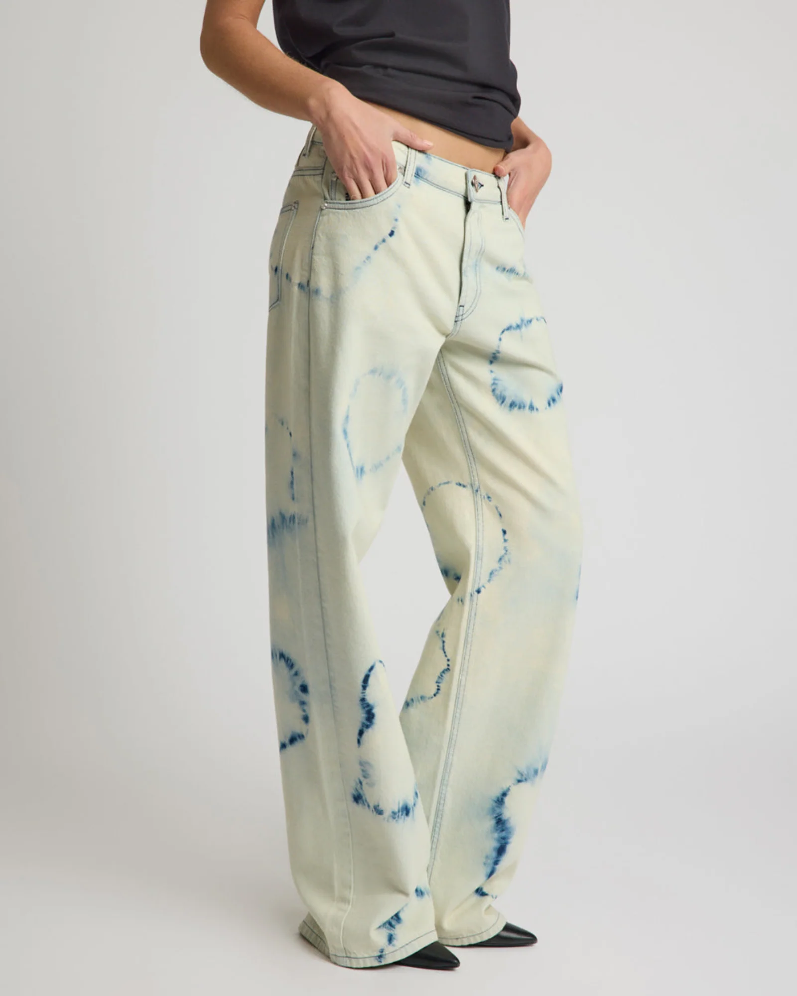 Revival Tie-Dye Lowriders Low Waist Wide Leg Denim - Tie Dye Dreams - Image 7