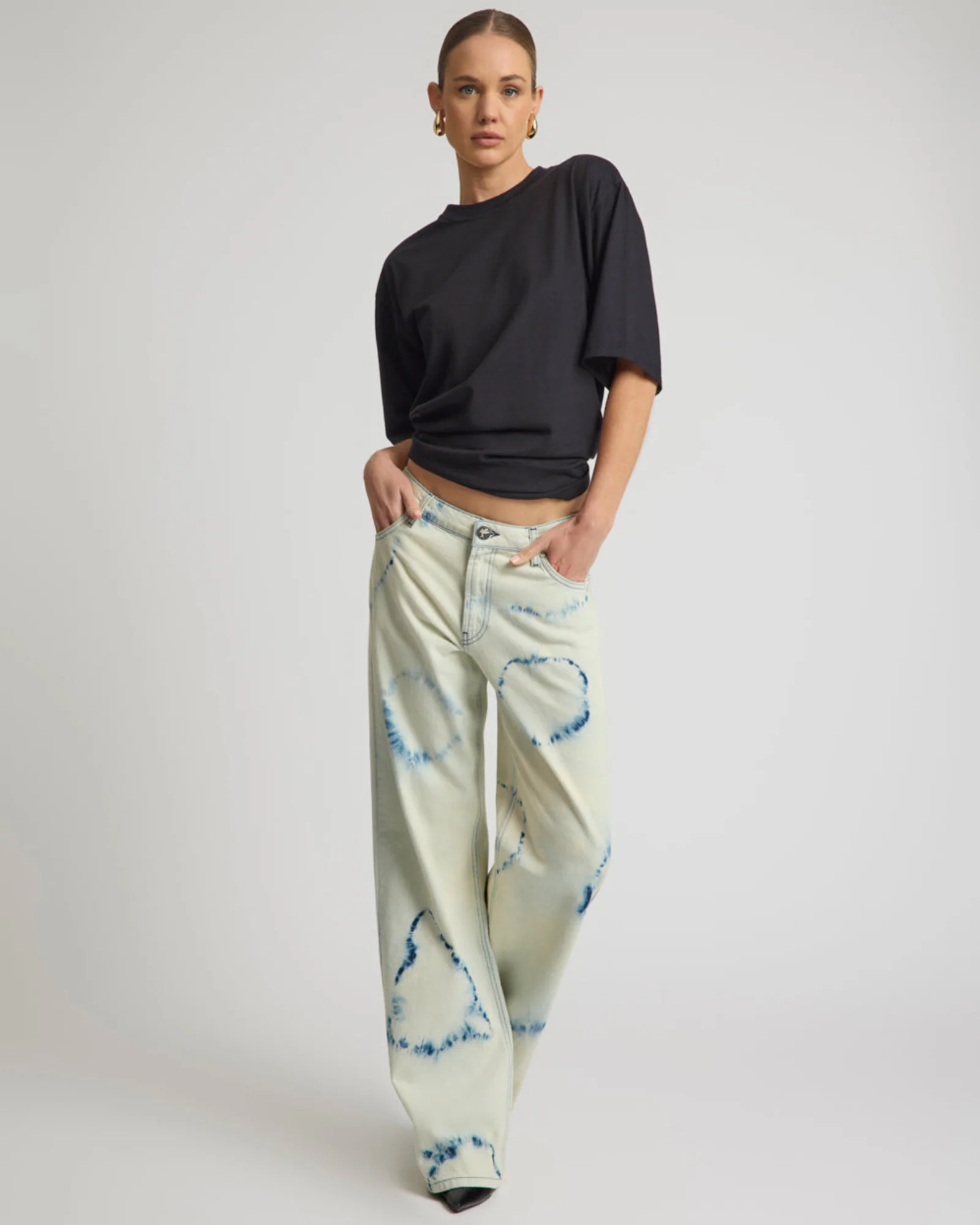 Revival Tie-Dye Lowriders Low Waist Wide Leg Denim - Tie Dye Dreams - Image 8