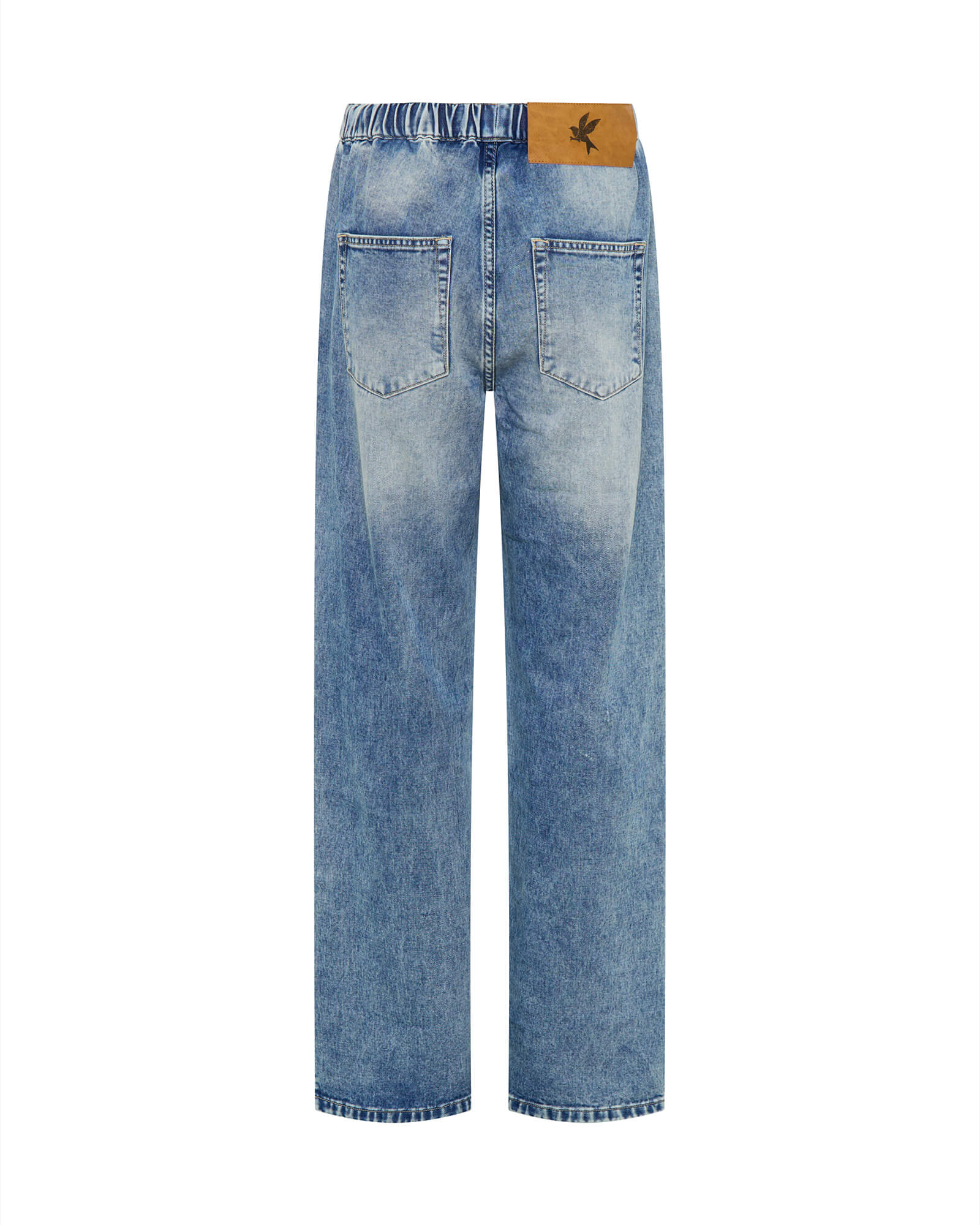 Roadhouse Wide Leg Drawstring Denim Jeans - Sunset Blue - Image 7