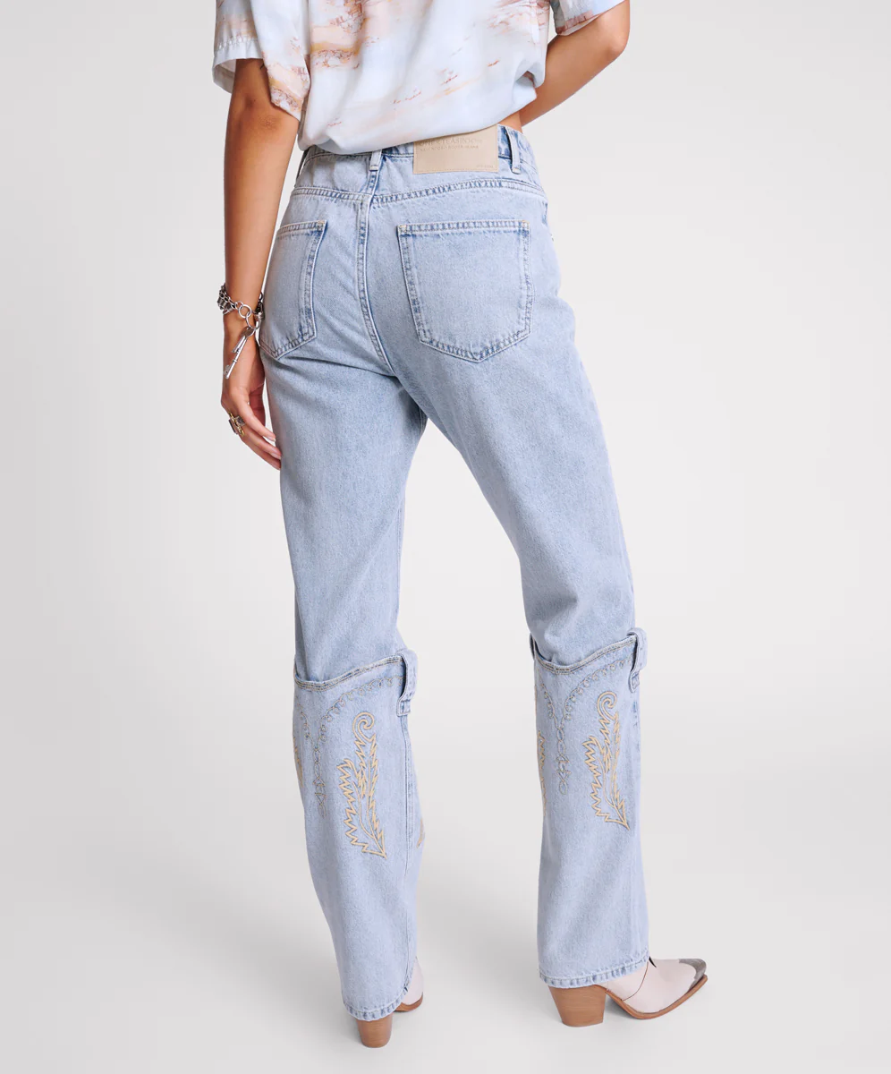 RODEO BOOTS HIGH WAIST DENIM JEANS - Image 4