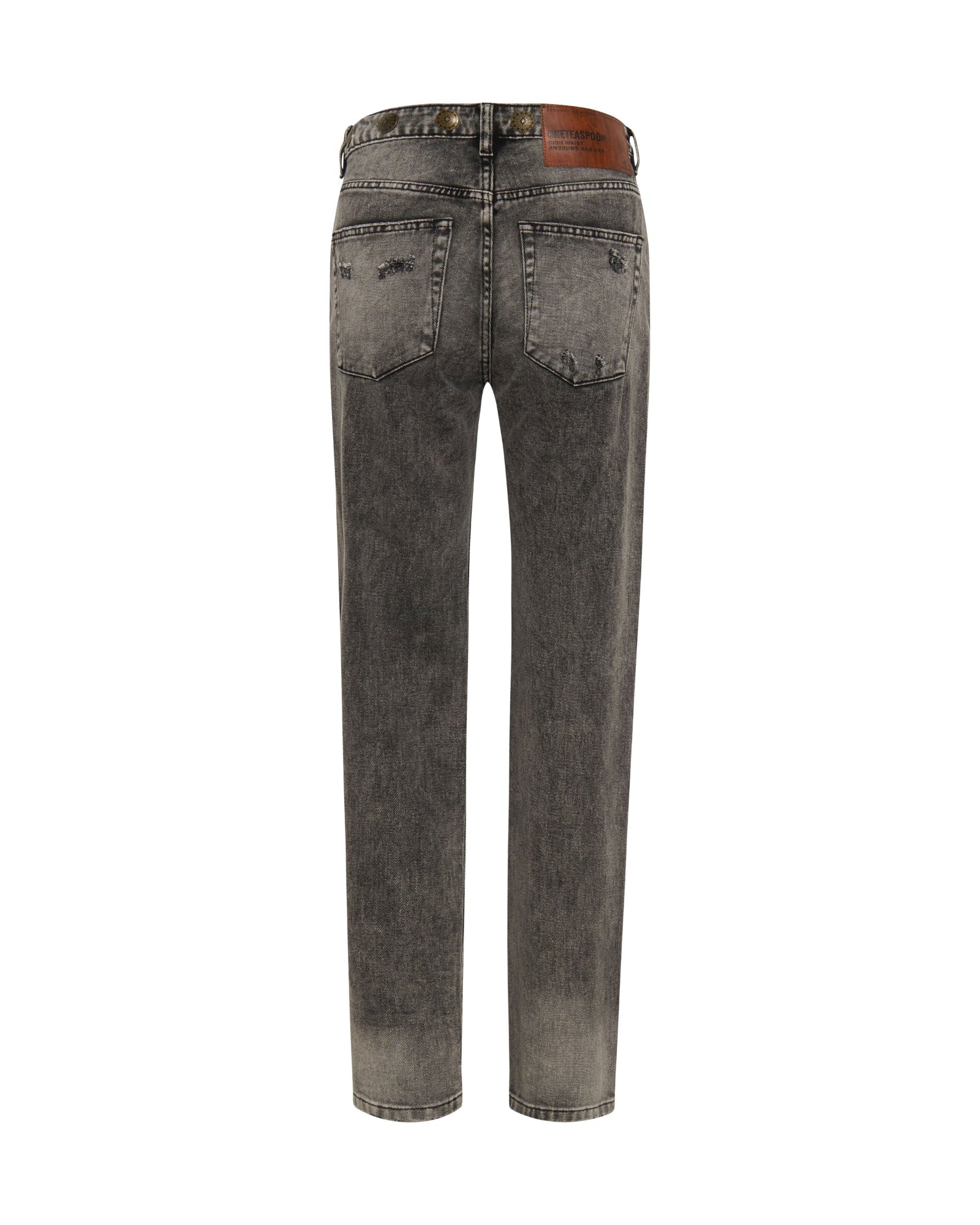 Awesome Baggies High Waist Straight Leg Denim Jeans - Rodeo Grey - Image 10