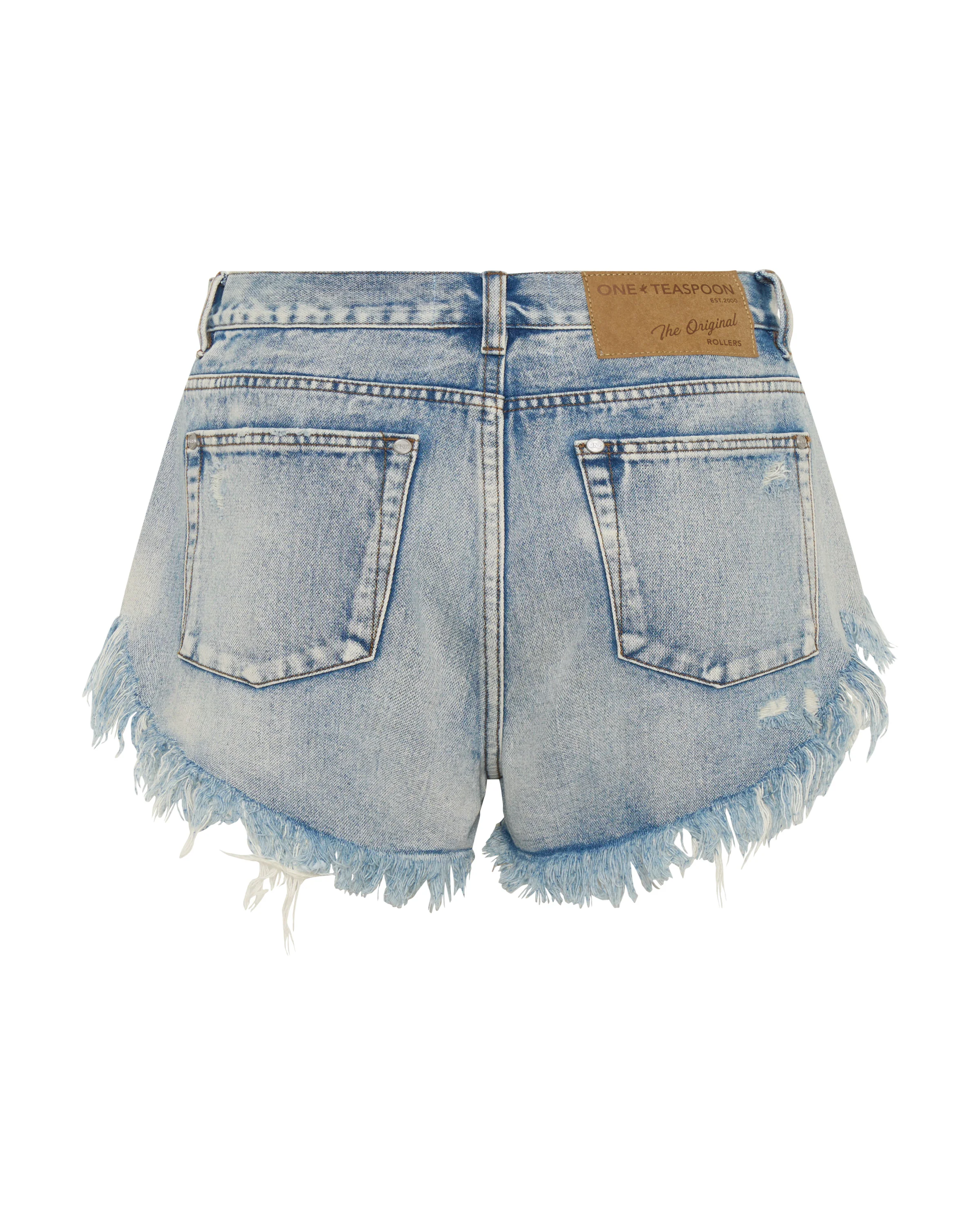 Rollers Low Waist Denim Shorts - Hendrixe Blue - Image 10