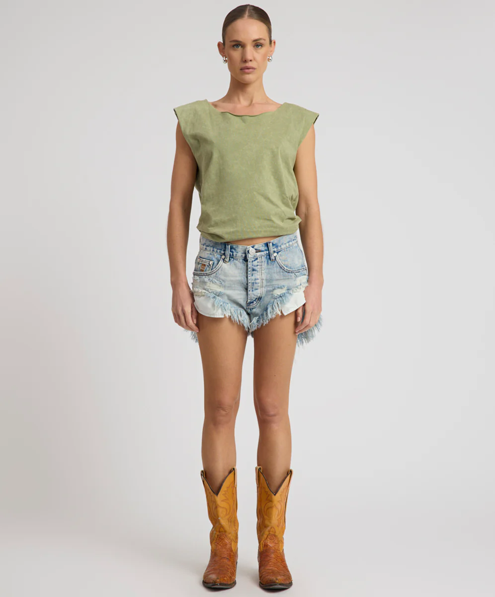 Rollers Low Waist Denim Shorts - Hendrixe Blue - Image 2