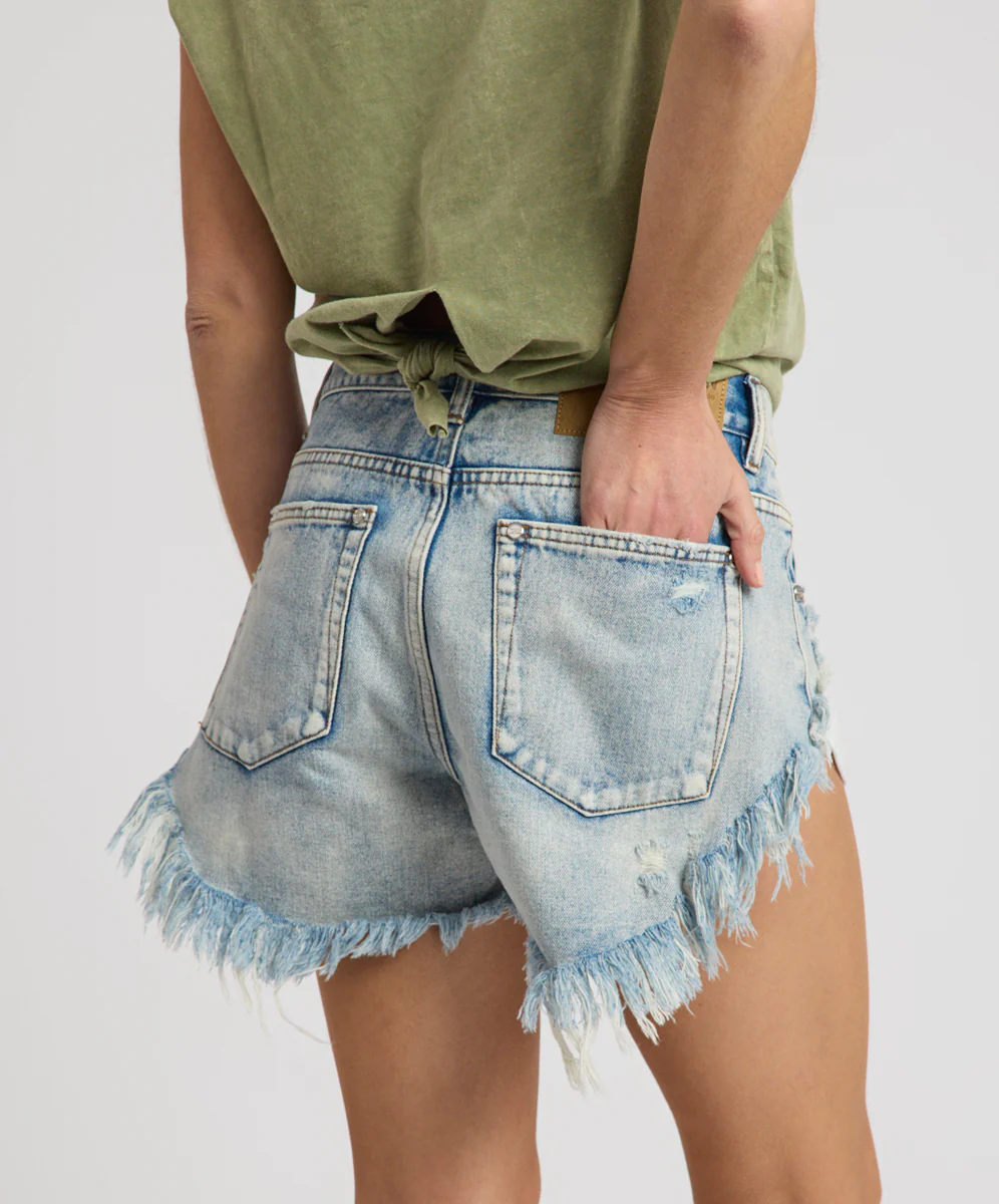 Rollers Low Waist Denim Shorts - Hendrixe Blue - Image 5