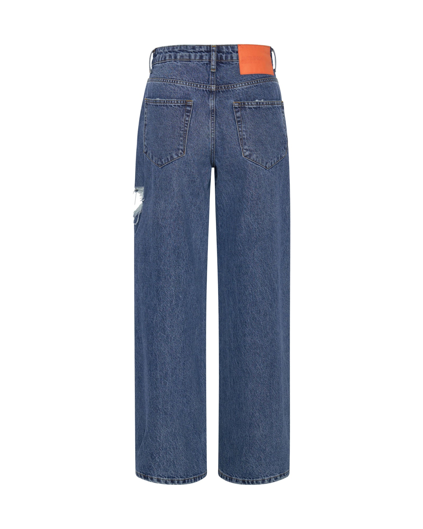 Jackson Mid Waist Wide Leg Denim Jeans - Rosewood - Image 11