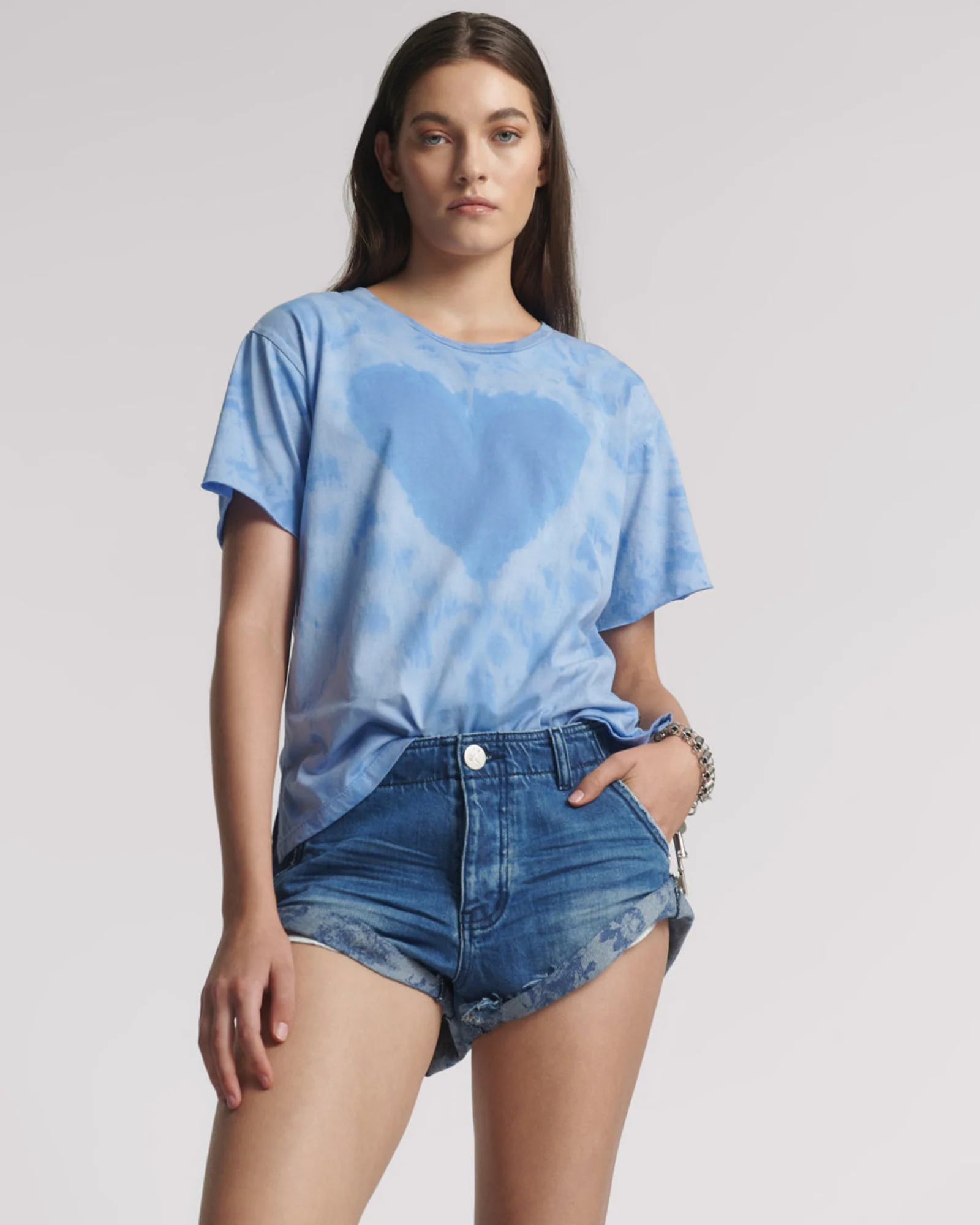 Sailors Low Waist Denim Shorts - Rosewood - Image 2