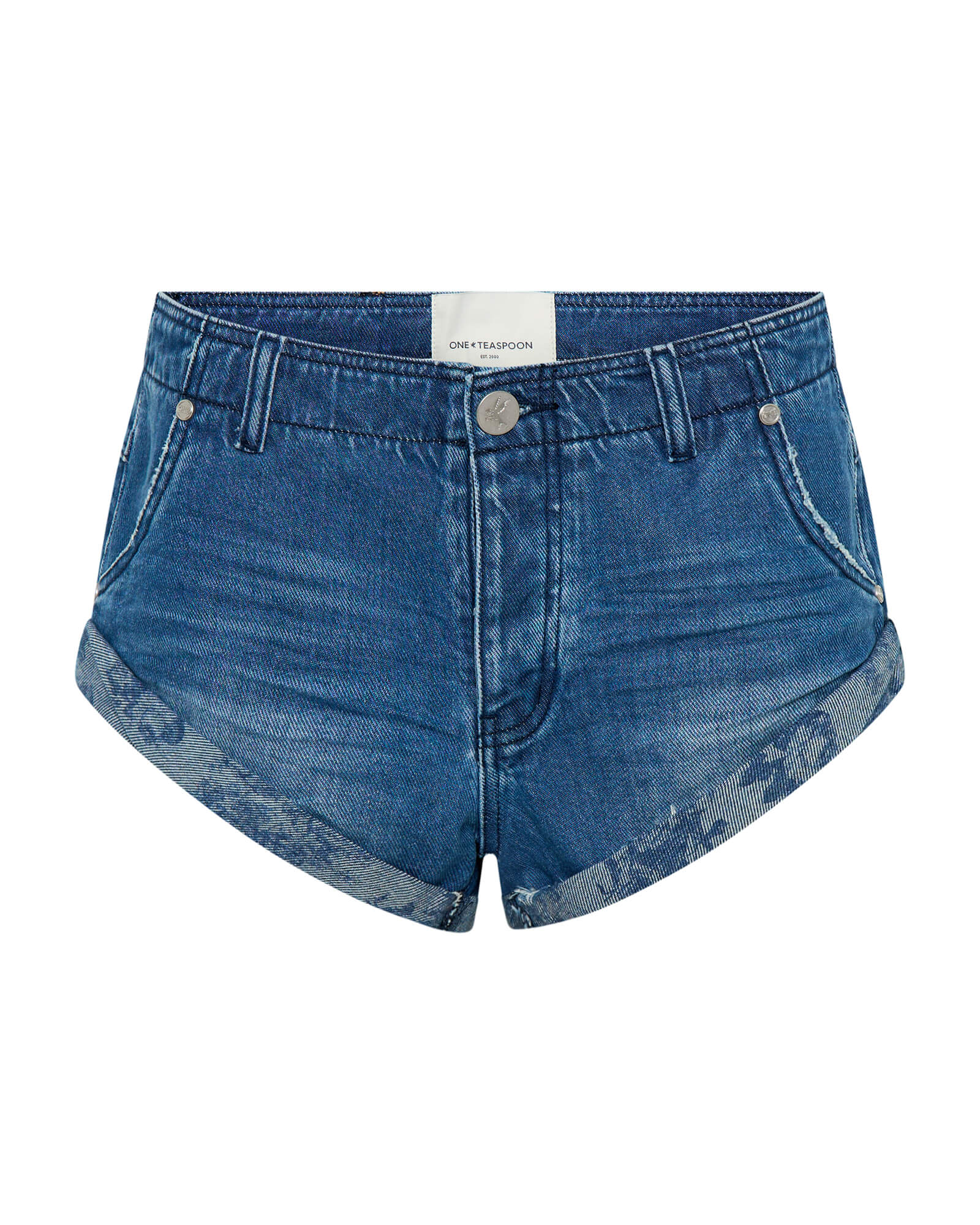 Sailors Low Waist Denim Shorts - Rosewood - Image 8