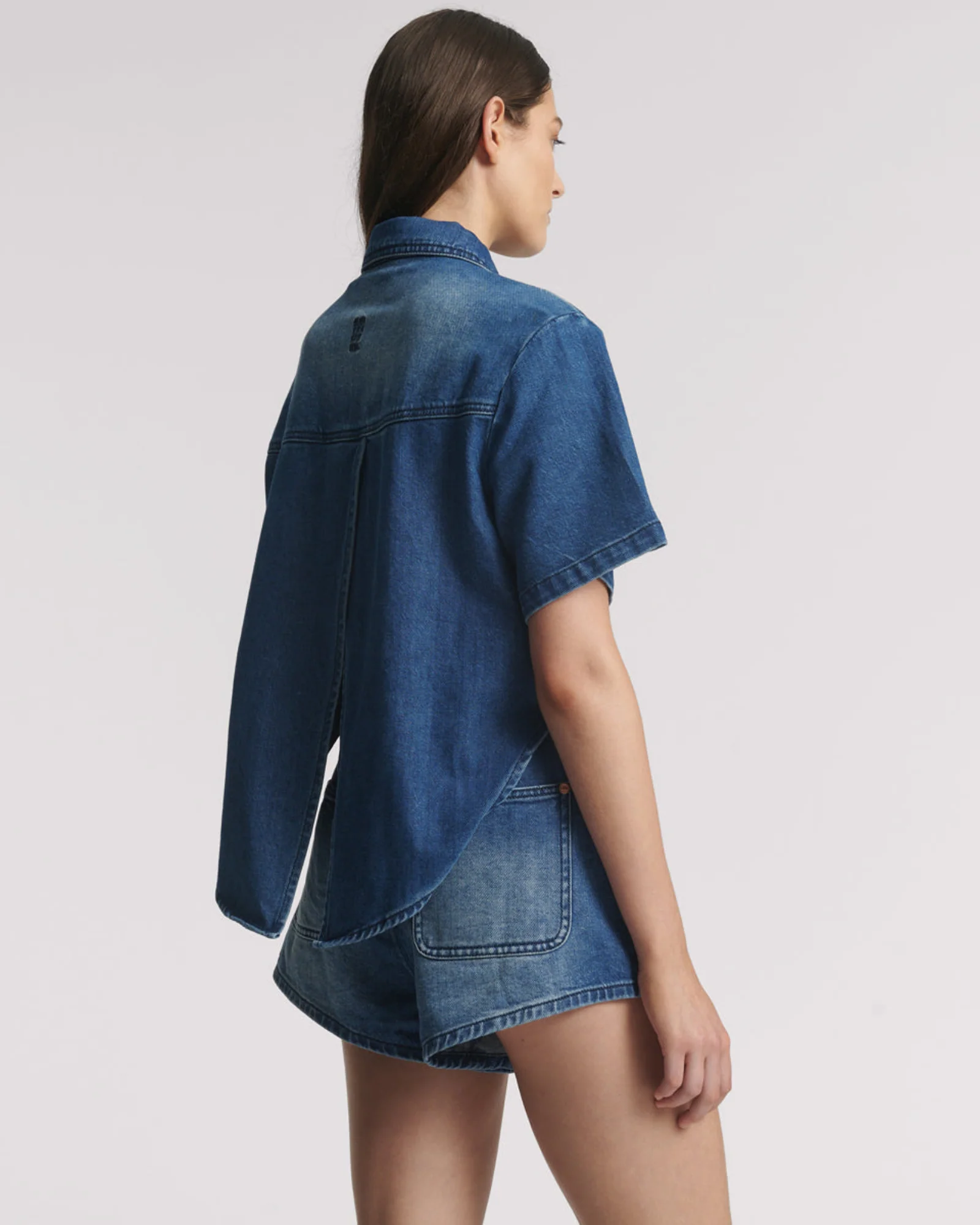 Taylor Denim Jumpsuit - Rosewood - Image 5