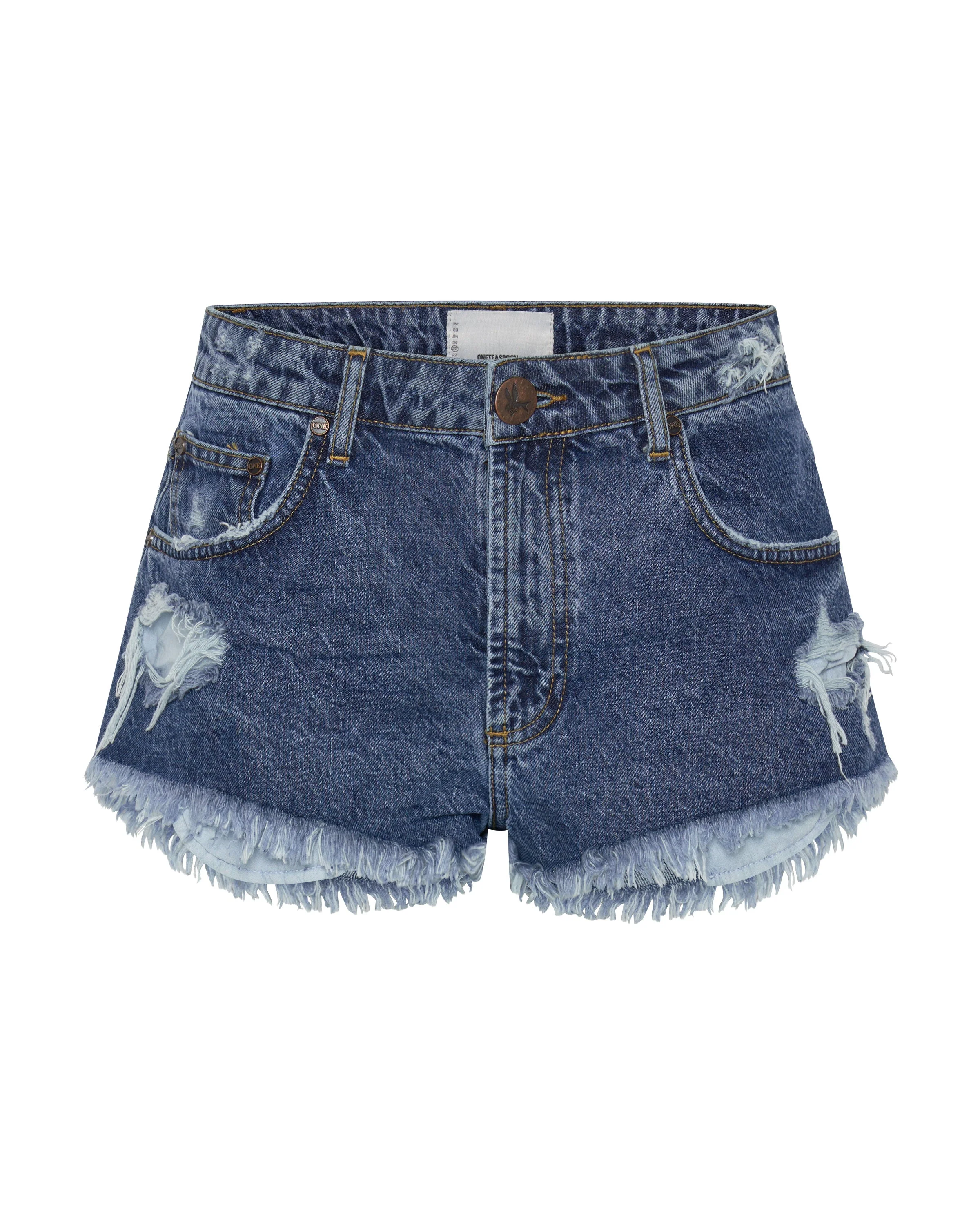 ROSEWOOD THE ONE FITTED CHEEKY DENIM SHORTS - Image 5