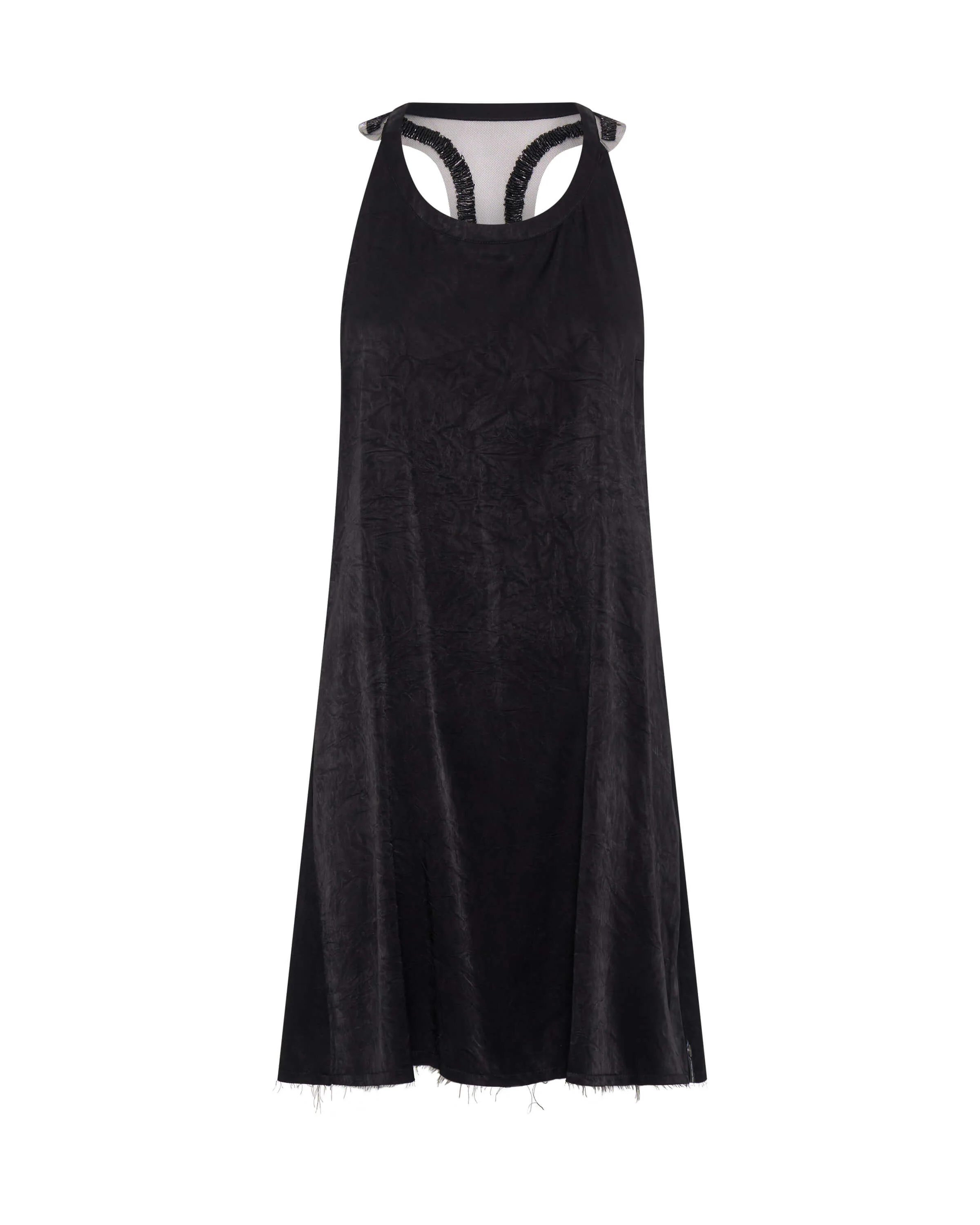 Roxie Embellished Backless Slip Mini Dress - Black - Image 6