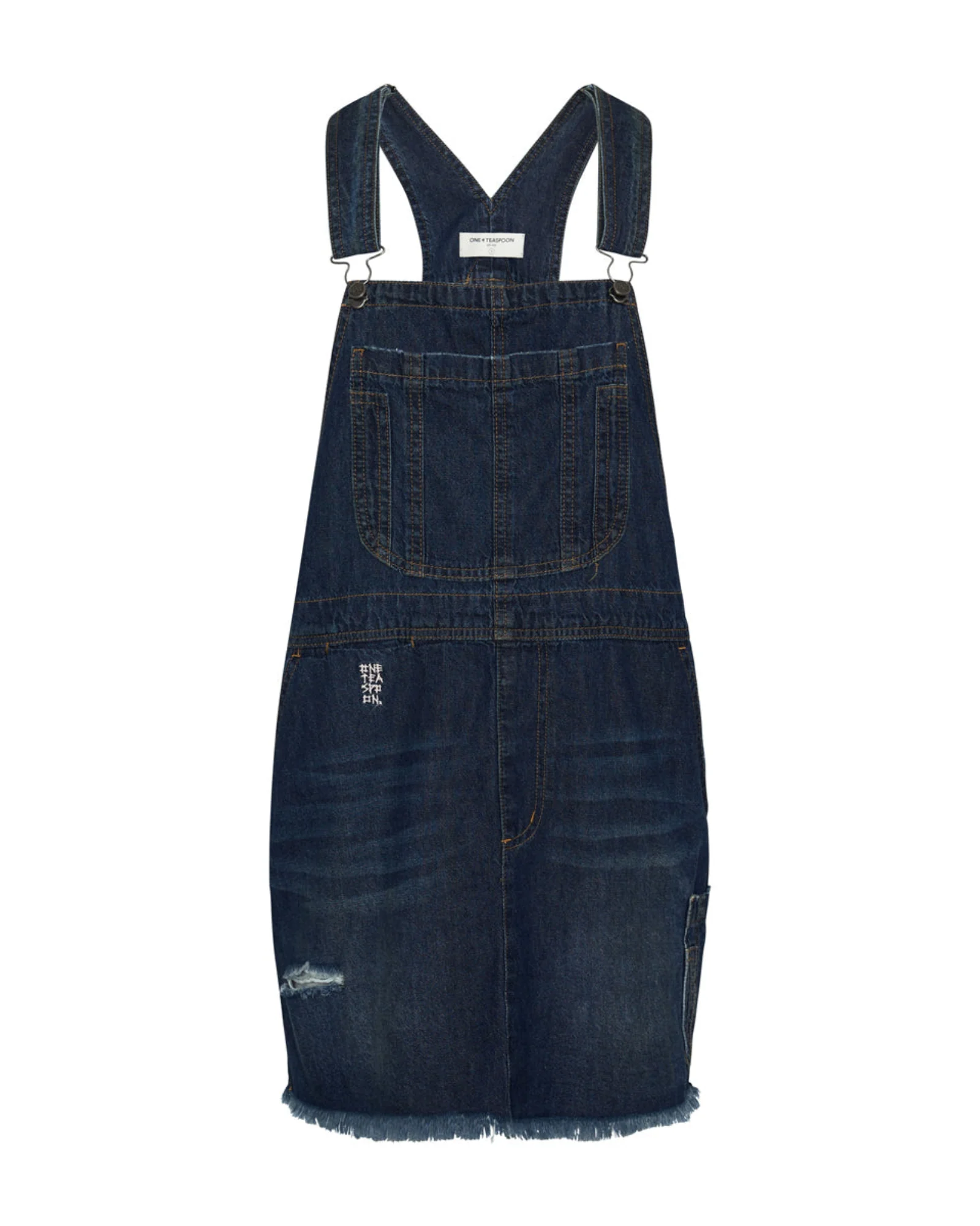 Stanton St Denim Mini Pini Dress - Royal Blue - Image 6