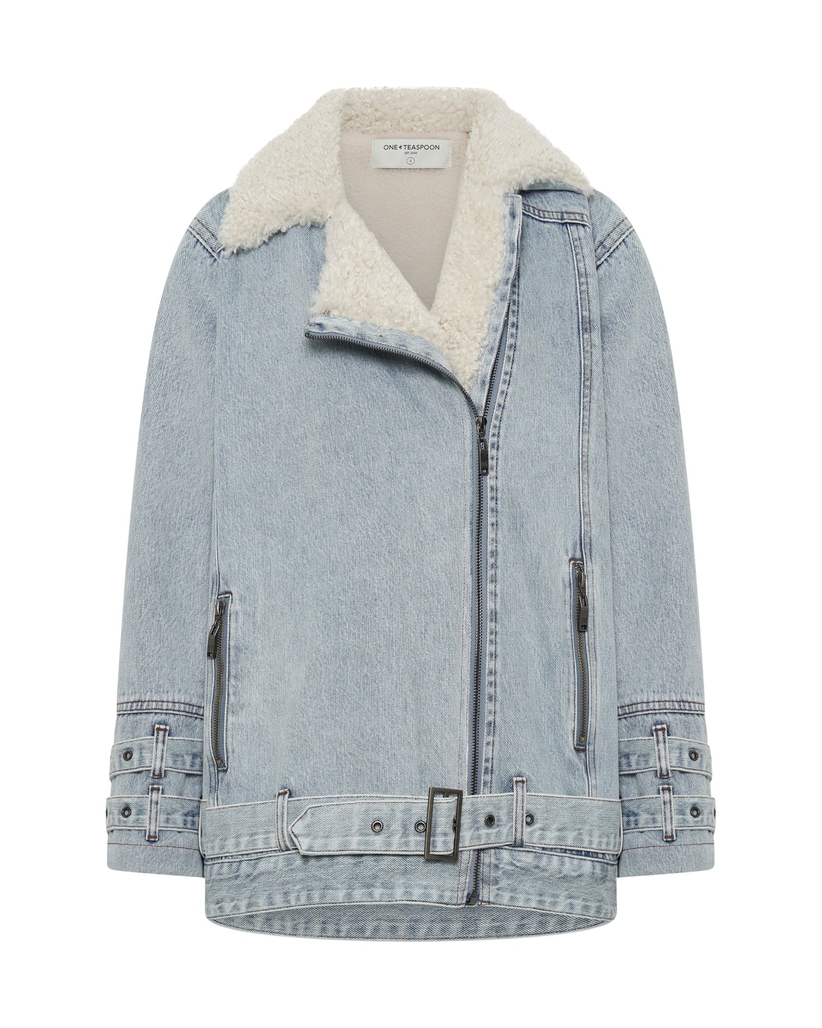 Aviator Denim Jacket - Salty Dog Blue - Image 5