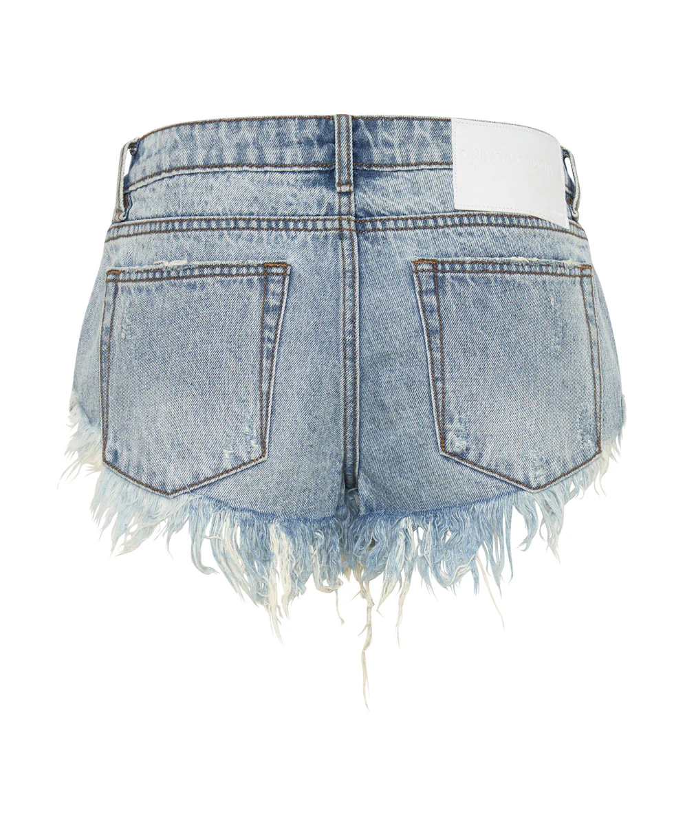 Dukes Low Waist Mini Denim Shorts - Salty Dog - Image 11