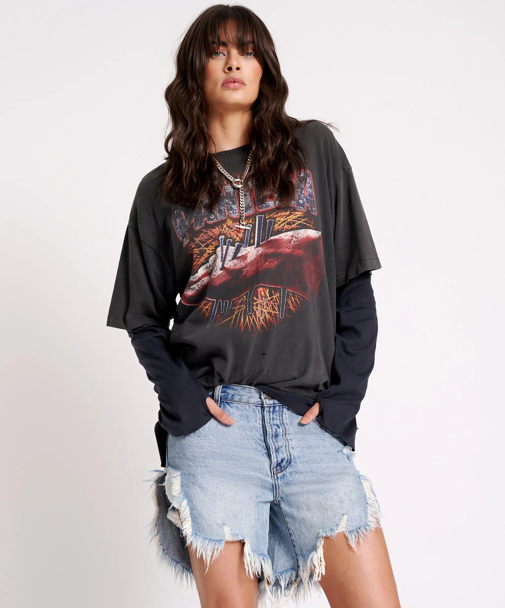 SALTY DOG FRANKIES LONG LENGTH DENIM SHORTS - Image 2